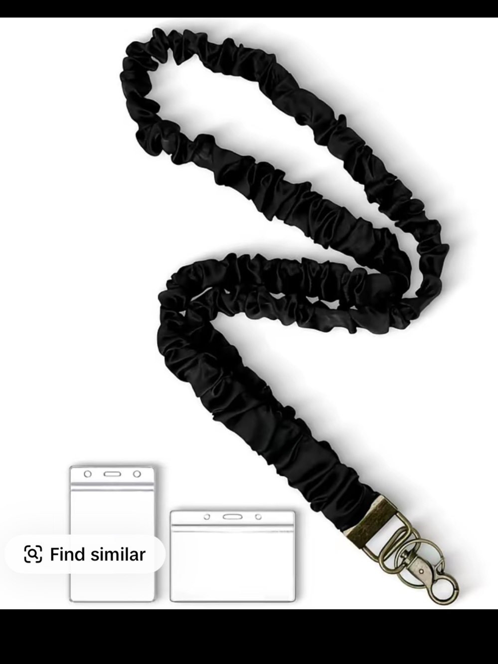 BRAND NEW Lanyardio Scrunchie Lanyard - Black